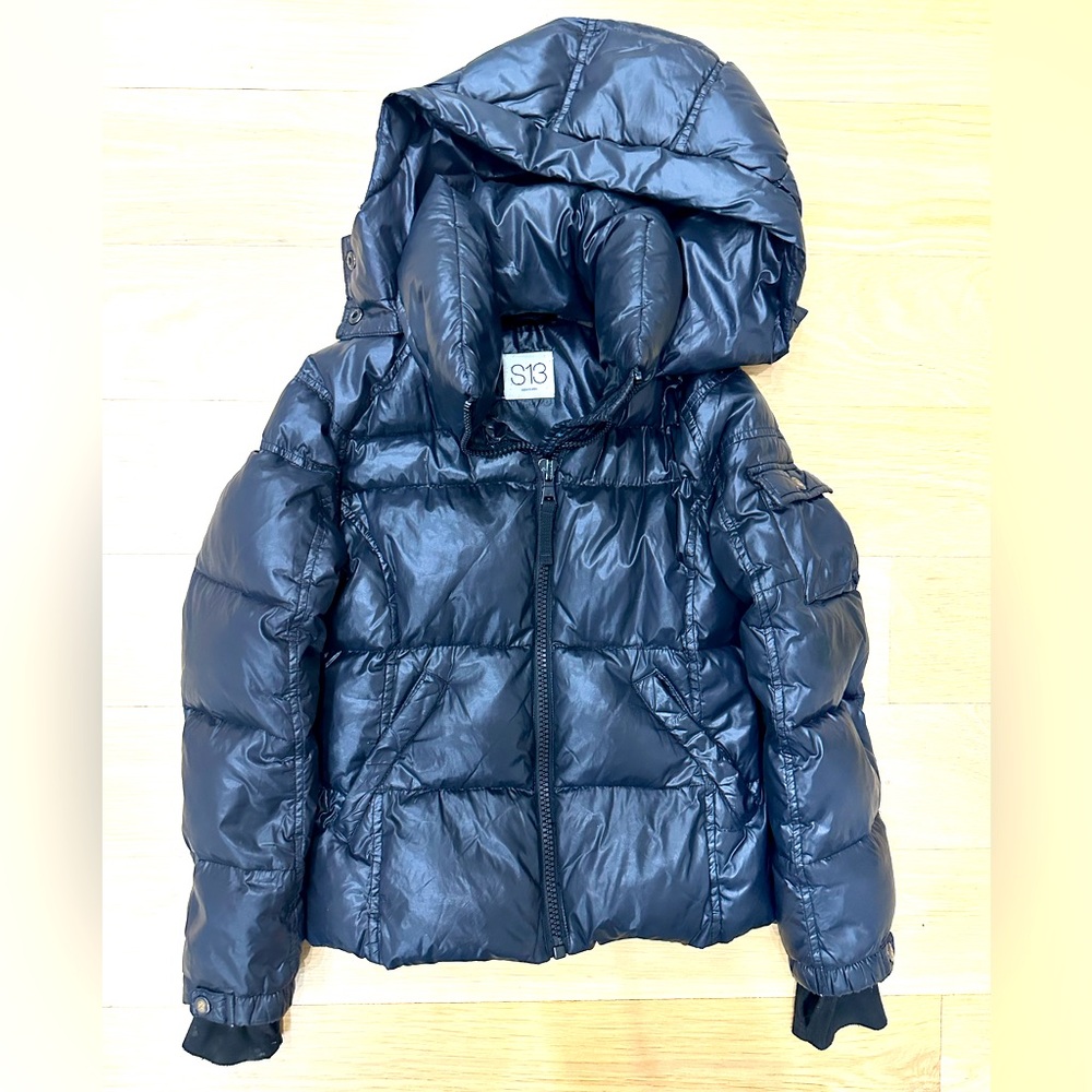 S13 (SAM) Girls' High Shine Straight Puffer Jacket